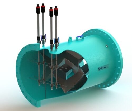 Le mélangeur statique à lances UPVC d'un demi-pouce de la série 650 de Statiflo fonctionne efficacement pour les processus d'une usine de traitement des eaux usées