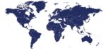 Karte der Welt - Blau